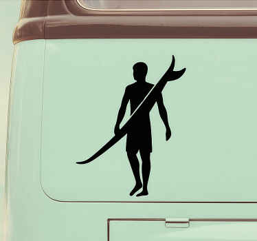 Sticker camping car surfeur - TenStickers