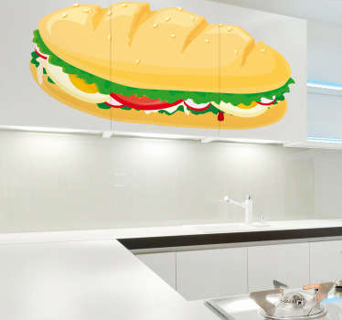 Adesivo cucina panino vegetariano - TenStickers