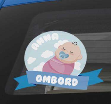 Personalizate bebe la bord autocolant - TenStickers