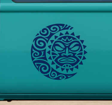 Sticker camping car soleil & lune - TenStickers