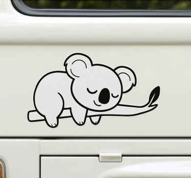 Sticker camping car koala endormi - TenStickers