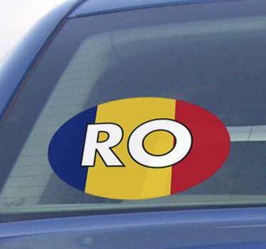 Ro și autocolantul de pavilion românesc - TenStickers