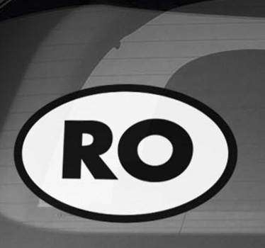 Ro pentru masina in autocolant romania - TenStickers