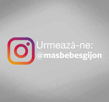 Urmați-ne pe autocolantul din fața magazinului instagram - TenStickers