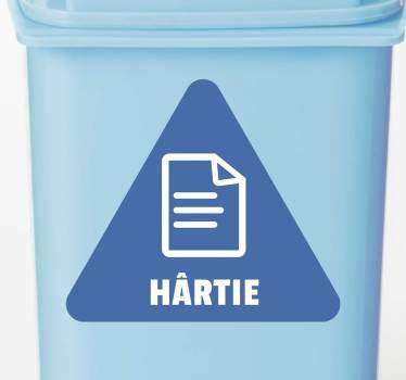 De autocolant cu coș de gunoi pentru reciclarea hârtiei - TenStickers