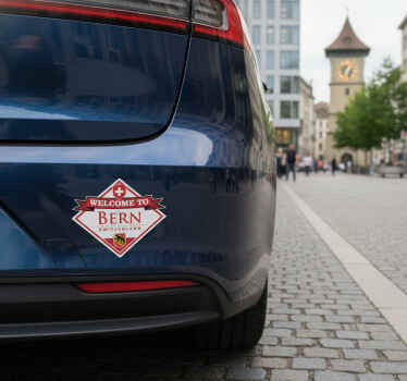 Autocollant voiture badge de bienvenue à berne - TenStickers