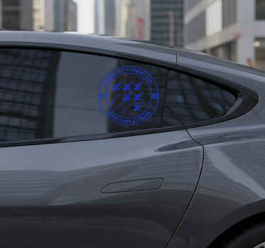 Autocollant voiture cercle de formation jet suisse - TenStickers