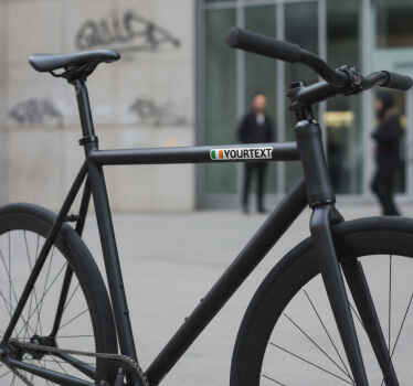 Bike sticker with custom irish flag name - TenStickers