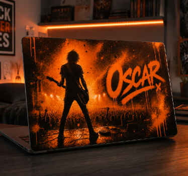 Rock stage graffiti personalized laptop skin - TenStickers