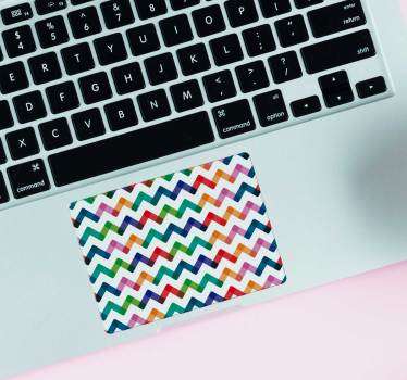 Autocolante para PC Touchpad zig zag colorido - TenStickers