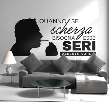 Adesivo murale Alberto Sordi frase - TenStickers