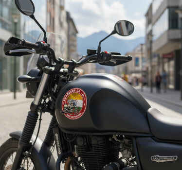 Sticker moto aventure en inde à khardung la - TenStickers