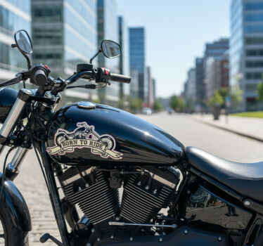 Adesivo moto design nato per guidare - TenStickers