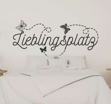 Lieblingsplatz Text Wandaufkleber - TenStickers