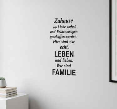 Meaningful house quotes wall sticker - TenStickers