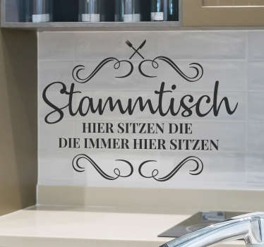 Stammtisch Zitat Wandaufkleber - TenStickers