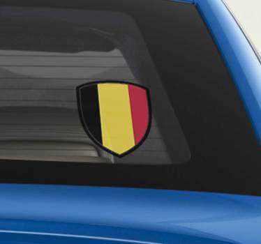 Autocollant voiture Écusson Belgique - TenStickers