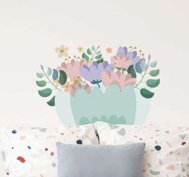 Vintage blomster stue væg indretning - TenStickers