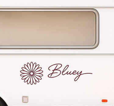Autocollant camping car design personnalisé avec fleurs - TenStickers
