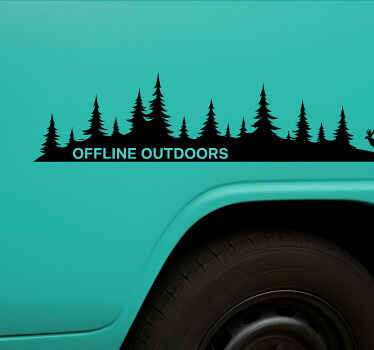 Autocollant camping car nature en plein air - TenStickers