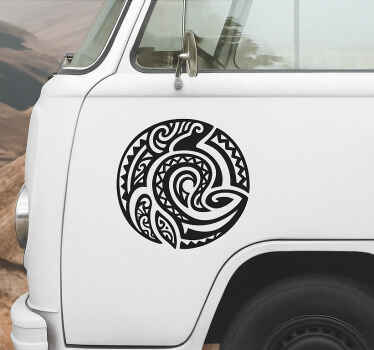 Autocollant camping car tatouage océan - TenStickers