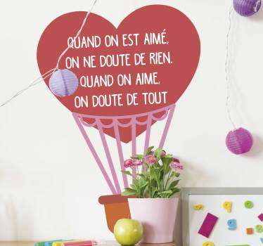 Sticker Chambre Enfant Quand on est aimé - TenStickers