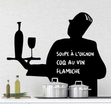 데칼에 세련된 웨이터 쓰기 - TenStickers