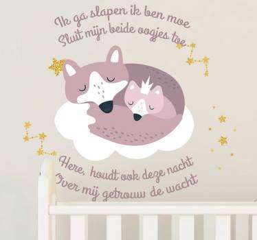Muurstickers tekst ik ga slapen gedichtje - TenStickers