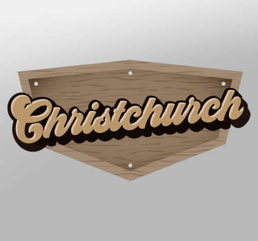 Christchurch plate vinyl banner - TenStickers