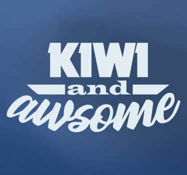 kiwi and awsome car decal - TenStickers