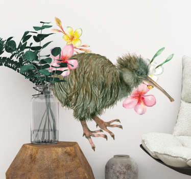 kiwi illustration bird wall sticker - TenStickers