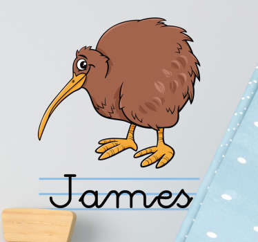 Amazing personalizable kiwi kids sticker - TenStickers