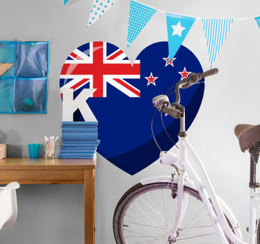 Stunning love New Zealand flag sticker - TenStickers