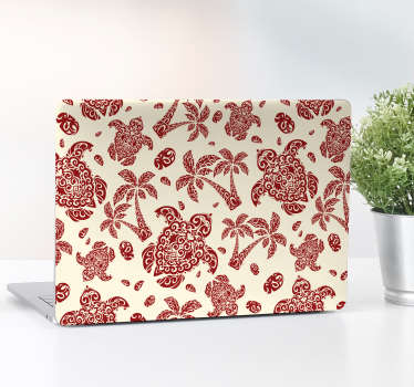 Maori pattern laptop sticker - TenStickers