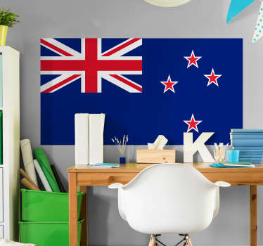 Stunning New Zealand flag Wall Mural sticker - TenStickers