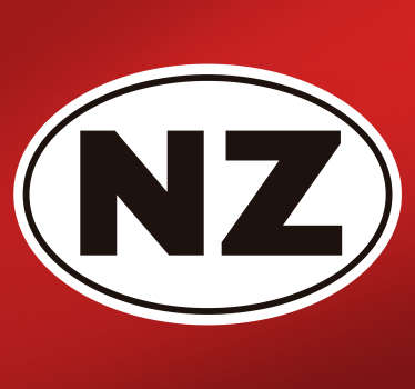 NZ abbreviation sign car sticker - TenStickers