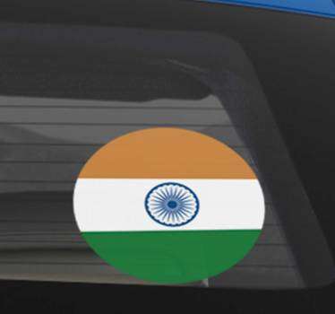 Indian flag car vinyl Sticker - TenStickers