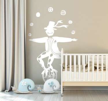 Sticker enfant clown velo - TenStickers