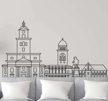 Gothenburg skyline silhuett silhuett - Tenstickers