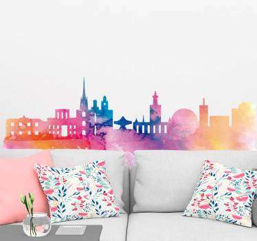 Stockholm skyline silhuett - Tenstickers