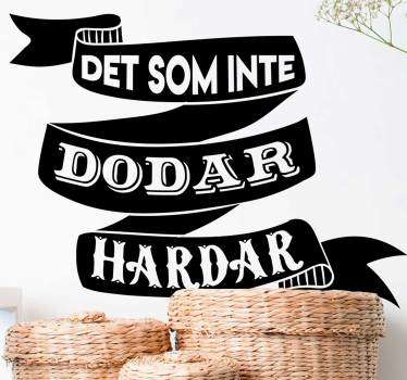 Svenska proverb starkare vardagsrum väggdekoration - Tenstickers