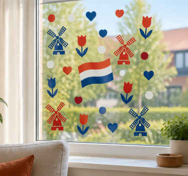 Raamsticker nederland set - TenStickers