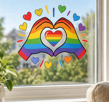 Window sticker pride month rainbow - TenStickers