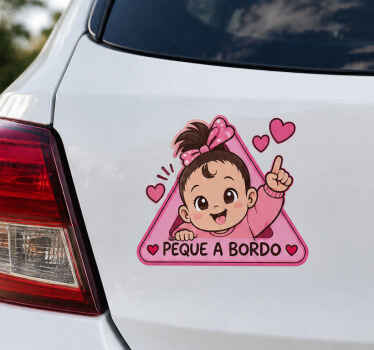 Pegatina bebé a bordo diseño pequeño - TenVinilo
