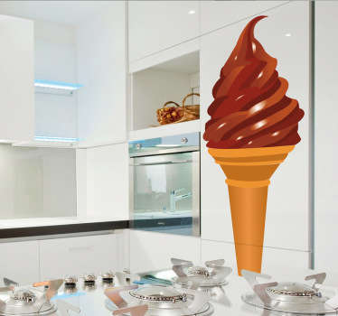 Vinilo decorativo cono helado - TenVinilo