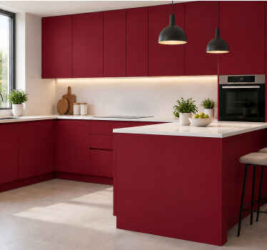 Adesivo per cucina colore bordeaux - TenStickers