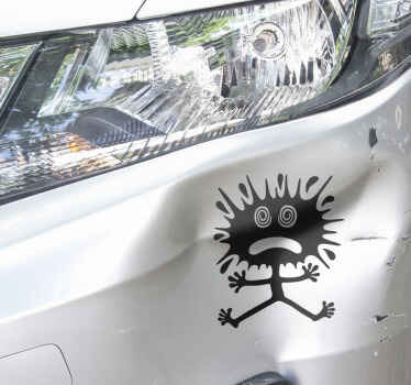 Pegatina coche diseño divertido splash - TenVinilo