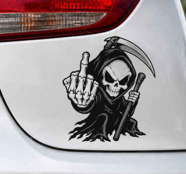 Adesivo per auto design divertente sulla morte - TenStickers