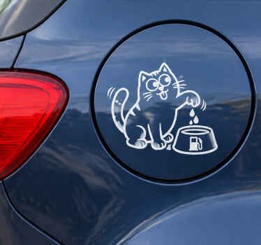 Adesivo per auto gatto benzina divertente - TenStickers