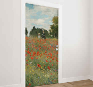 Colorful wildflowers door sticker - TenStickers